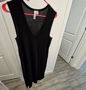 Long sweater black no sleeves dress small. From Francescas